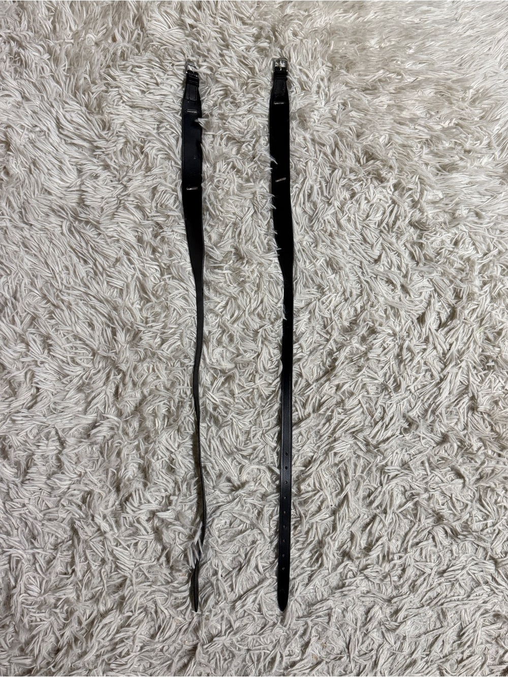 Child’s XS 26.5” Black Ovation Leather English Horseback Riding Garter Straps